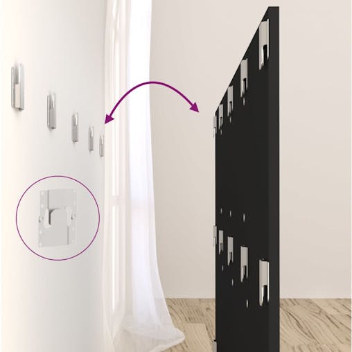 NNEVL Bed Headboard Black 160x1.5x80 cm Engineered Wood