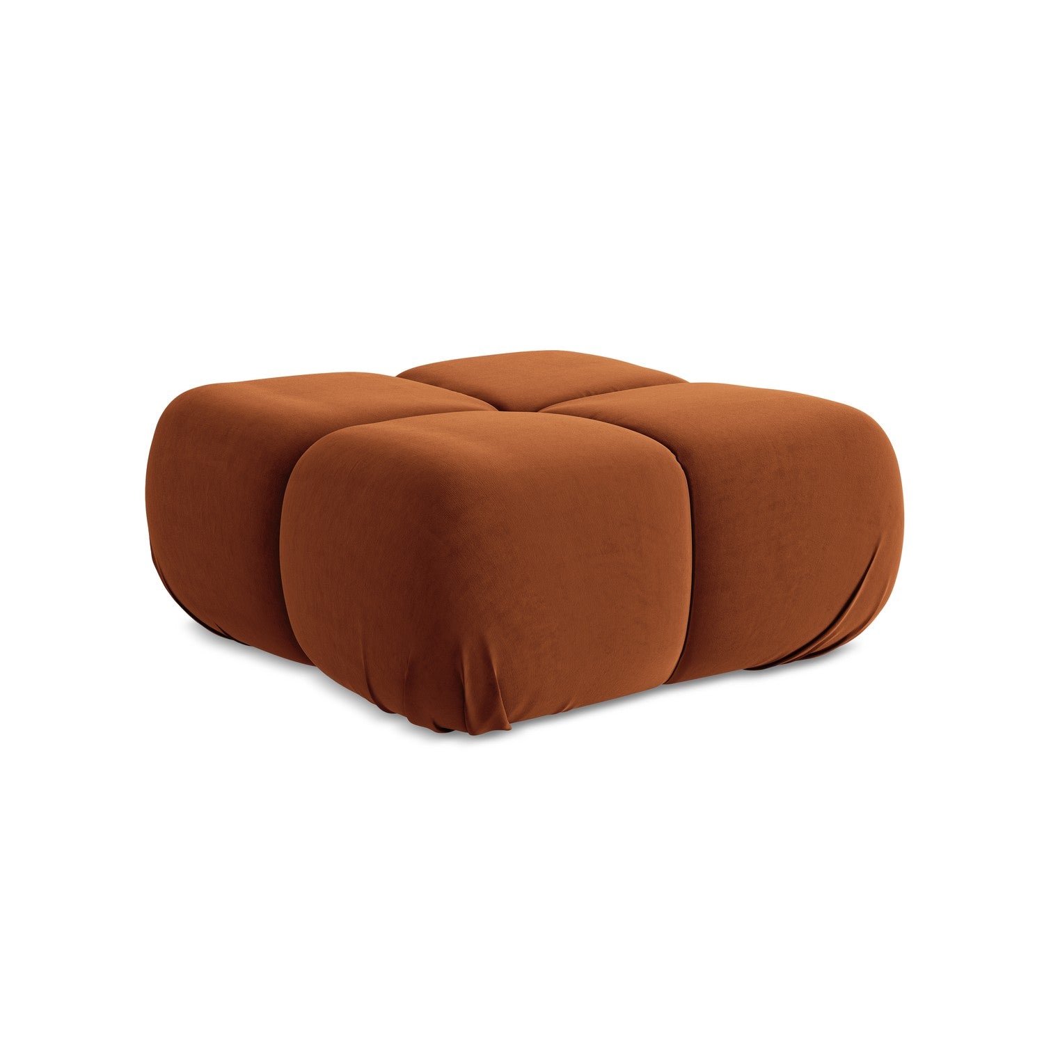 LaMiaSofa Poef Sanremo - velours - terracotta - 95x95x41