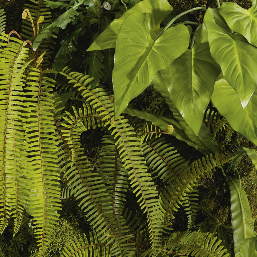 BAHIHIA - Tableau végétal plantes artificielles 100x100