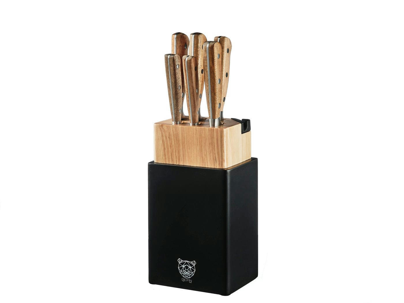 NUDE - Lot de 8 couteaux en inox marron