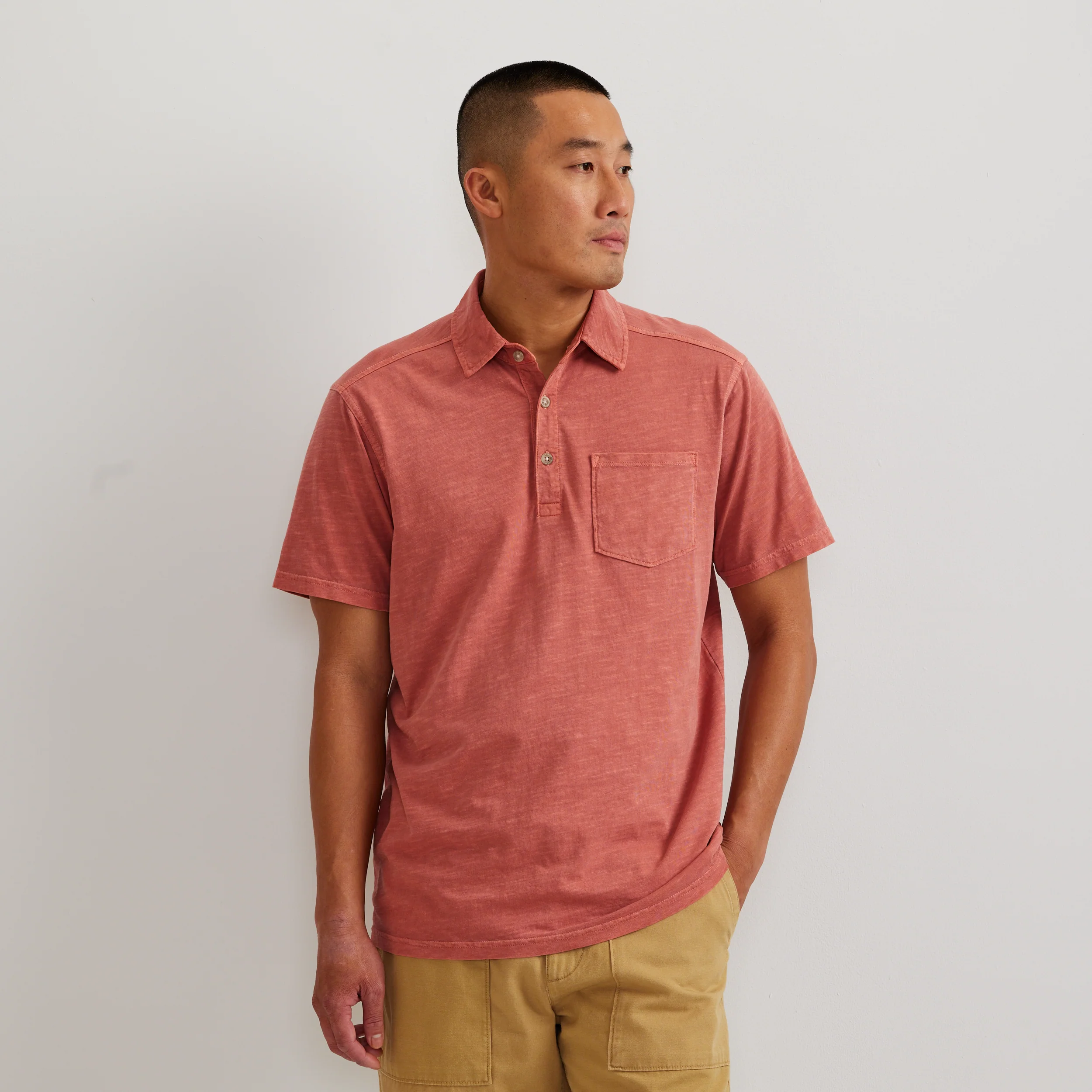 Men's Sunwashed Cotton Pocket Polo