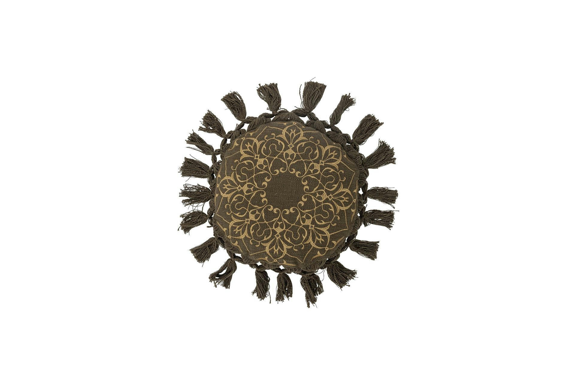 KALA - Coussin en coton vert D40 cm