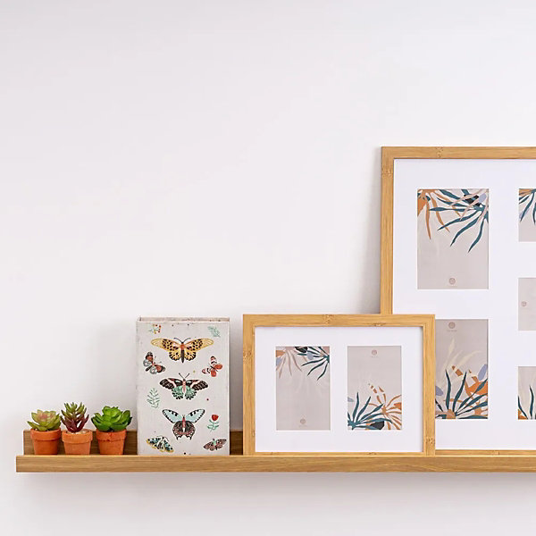 Etagère mural décorative à accrocher au mur coloris bois naturel pour cuisine sdb-Longueur 80 x Largeur 9.5 x Hauteur 5 cm