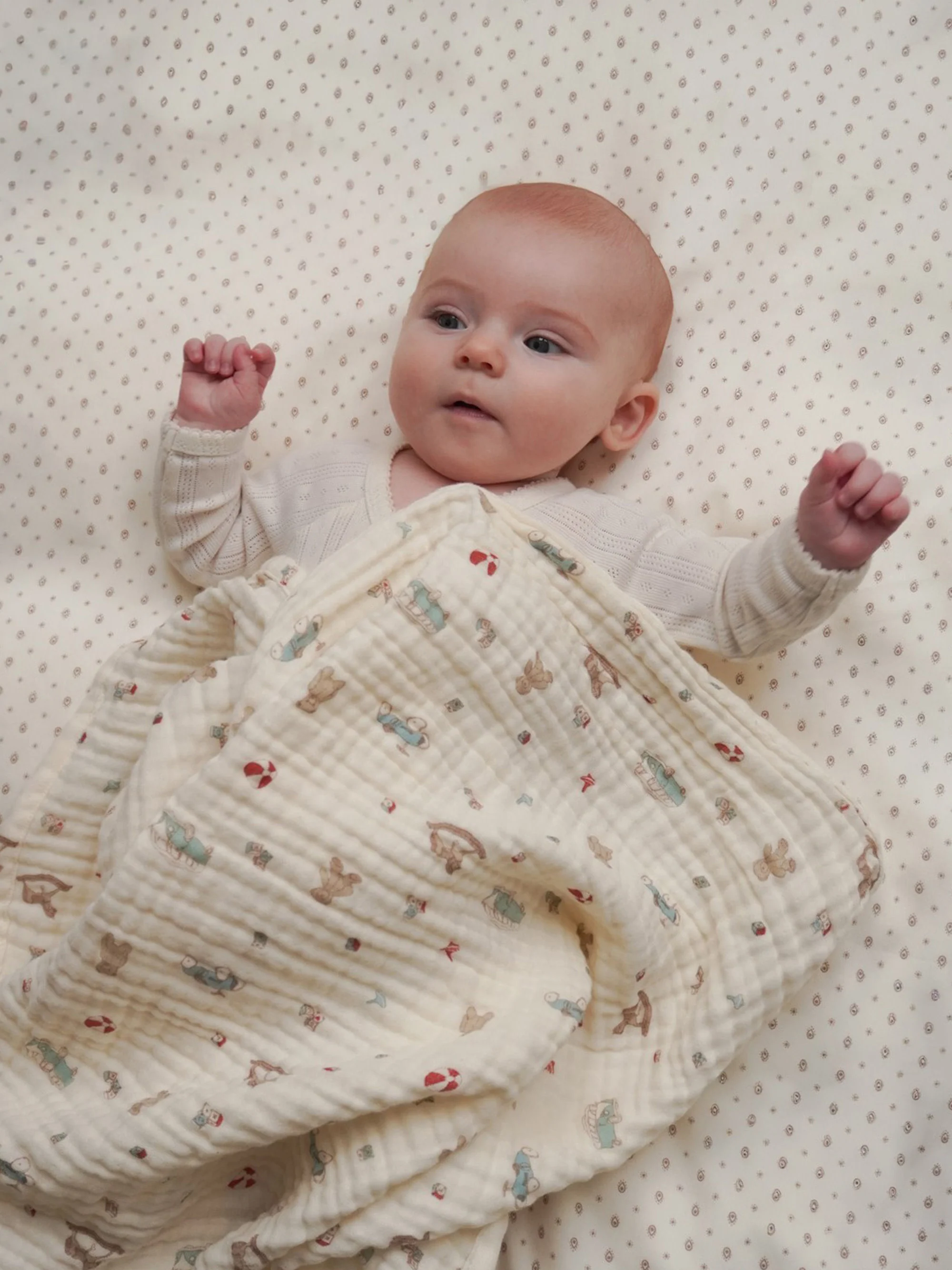 Kuscheldecke Vintage Toys aus Bio-Baumwolle