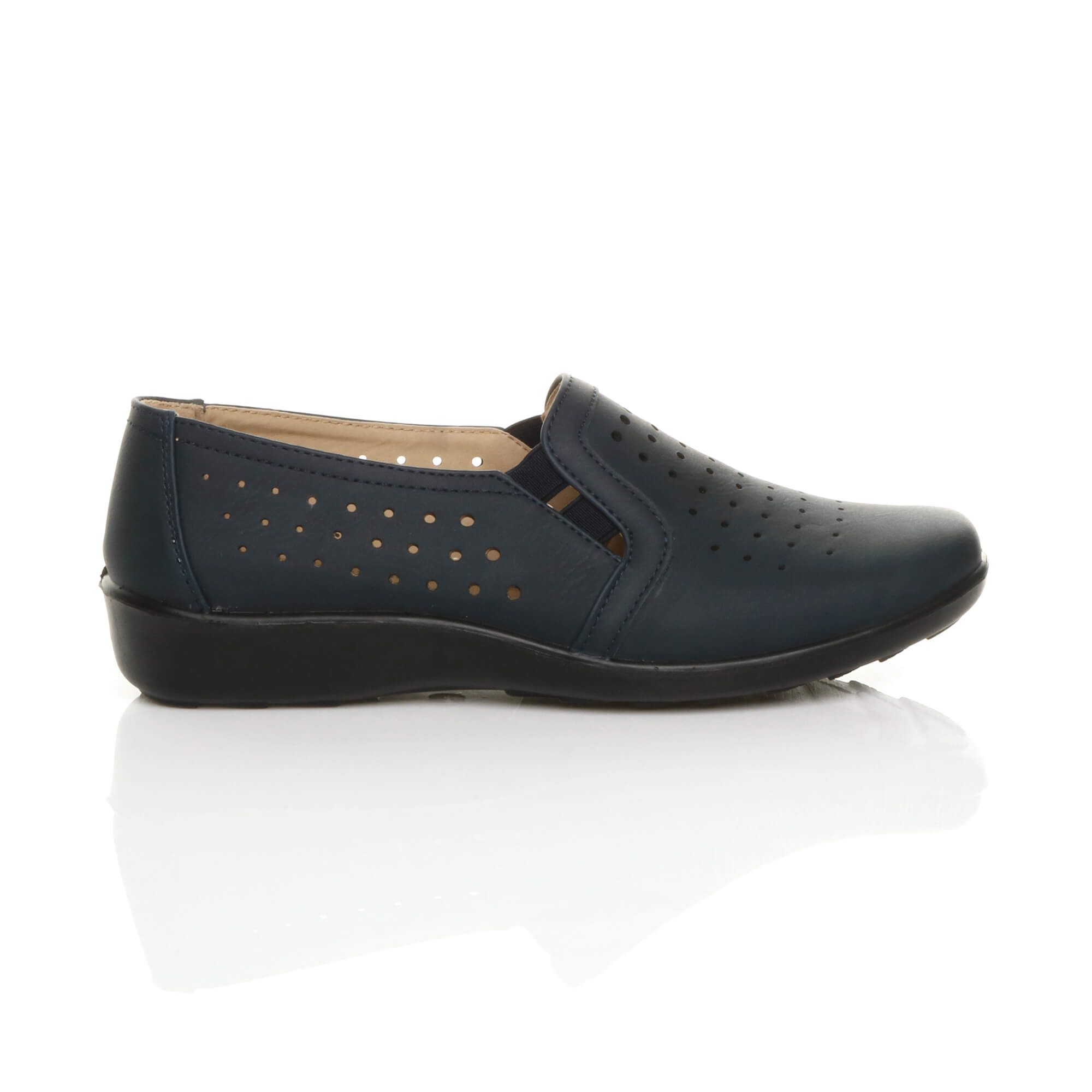 AJVANI Low Wedge Heel Comfort Brogues