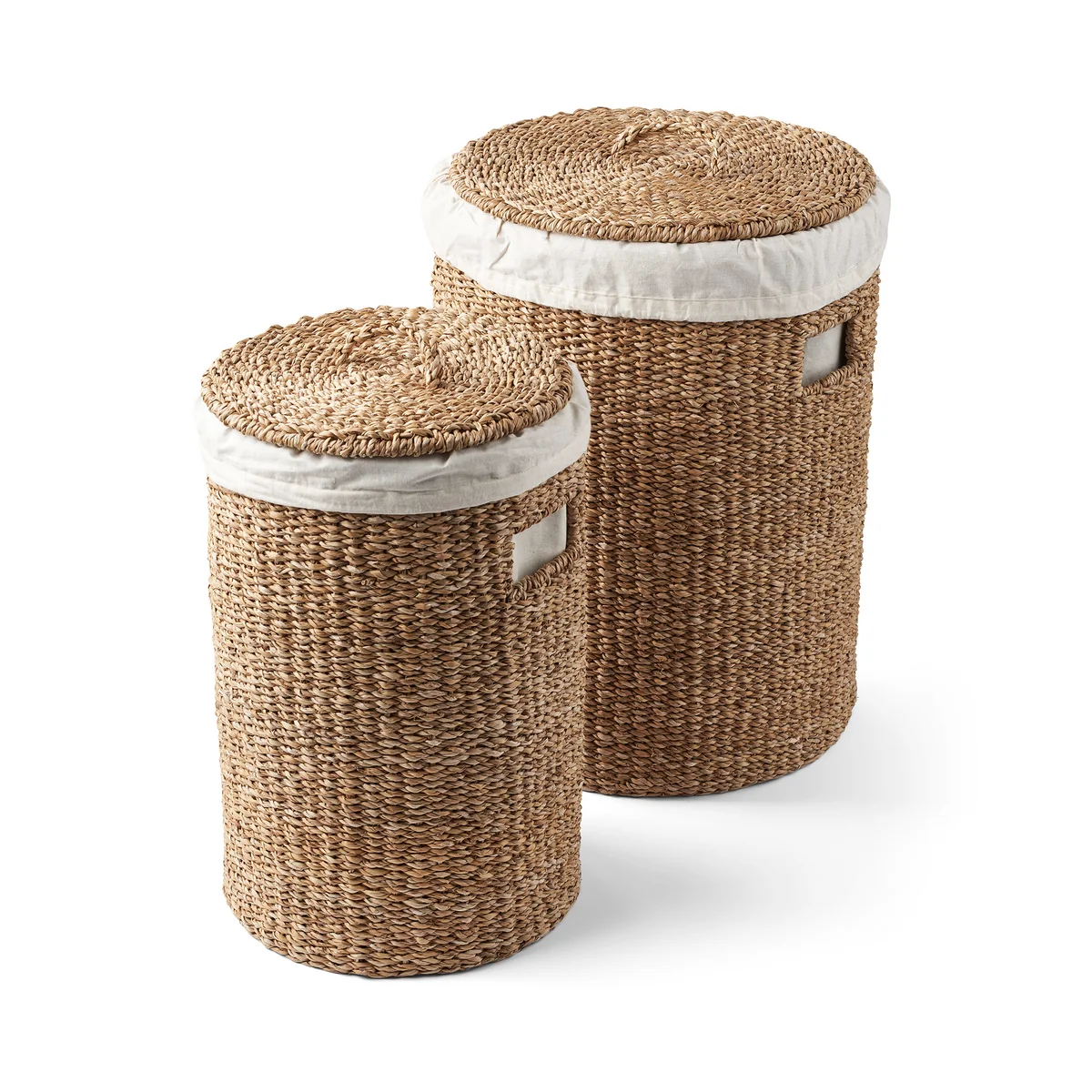 Humdakin - Laundry Hamper Wäschekorb, Seegras (2er-Set)