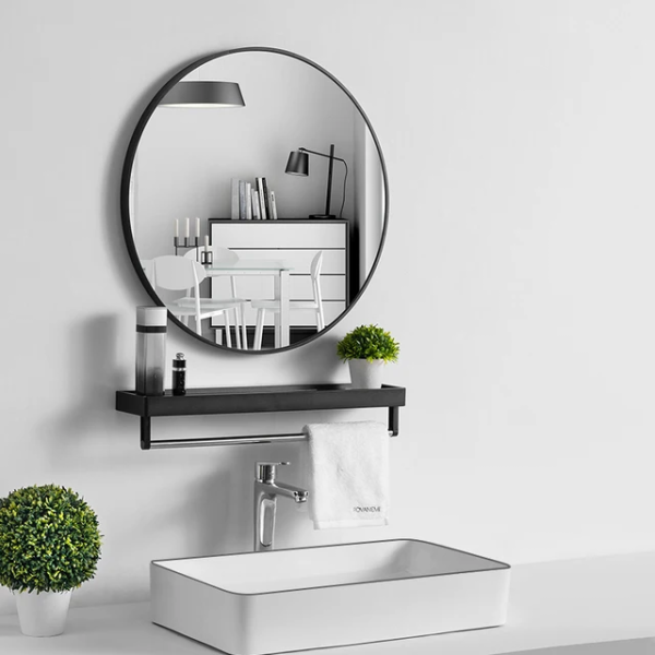 Lustro LOFT FI60cm czarne ście