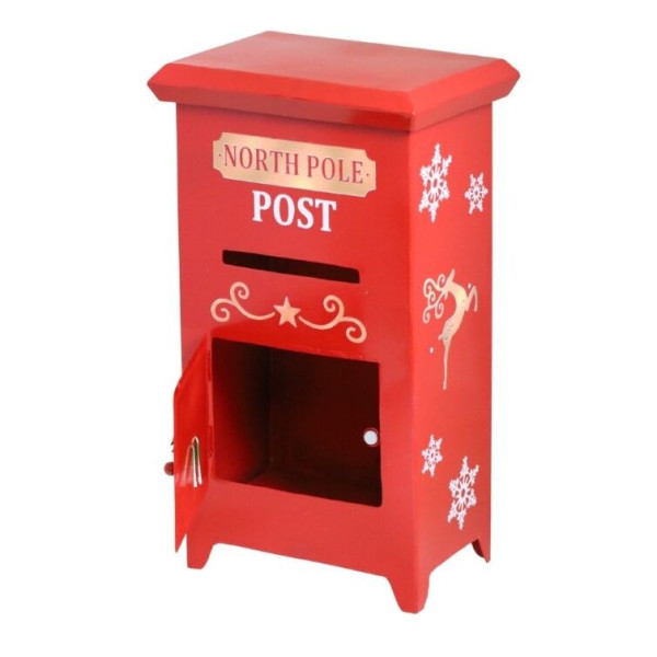Skrzynka na listy metalowa świąteczna North Pole 30 cm