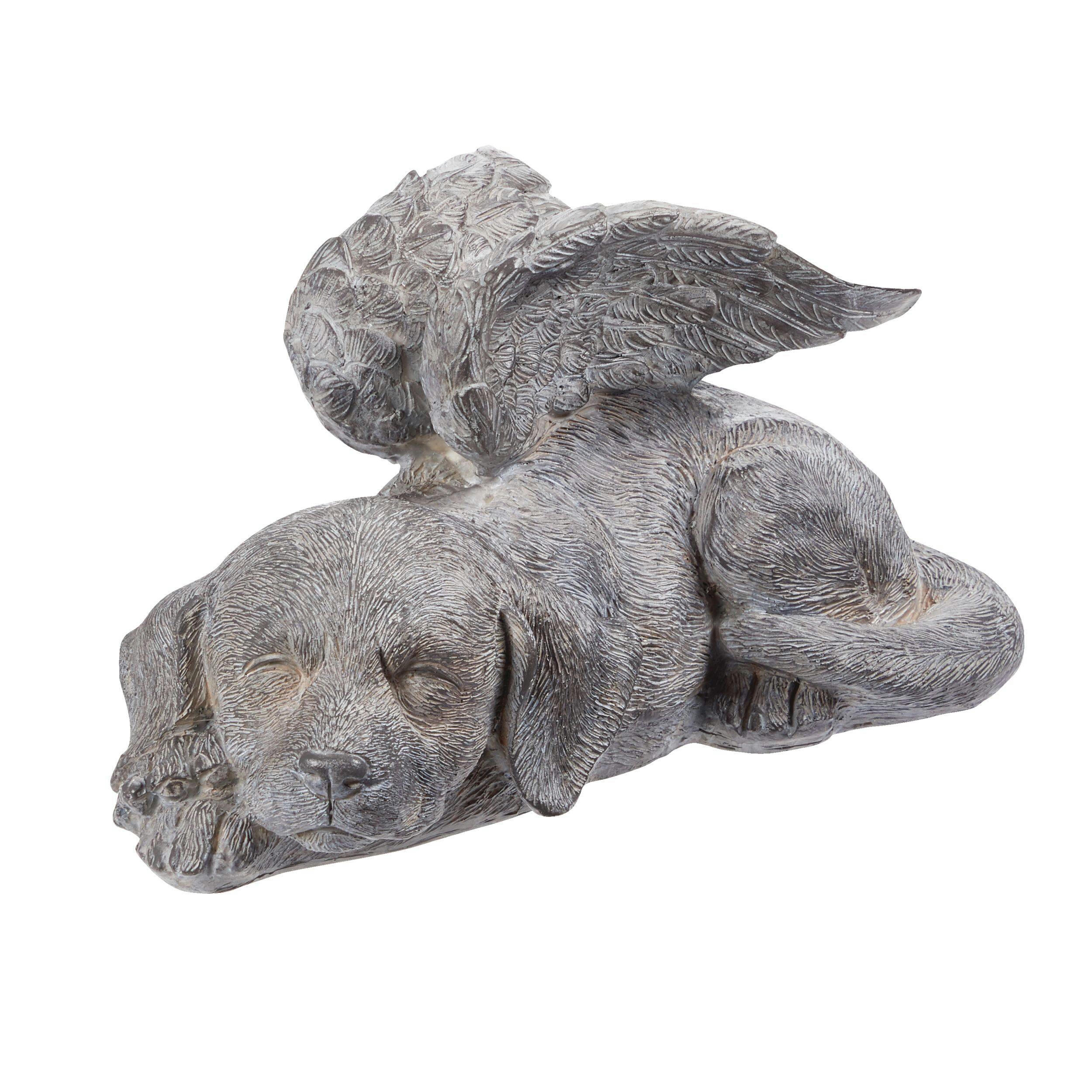 For Living Memorial Dog Statue & Lawn Ornament, 6.30-in, Grey
