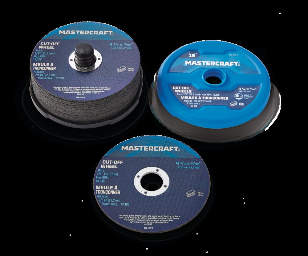 Mastercraft 4-1/2 x 3/32-in Aluminum Oxide Cut off Wheels for Metal, 15-pk
