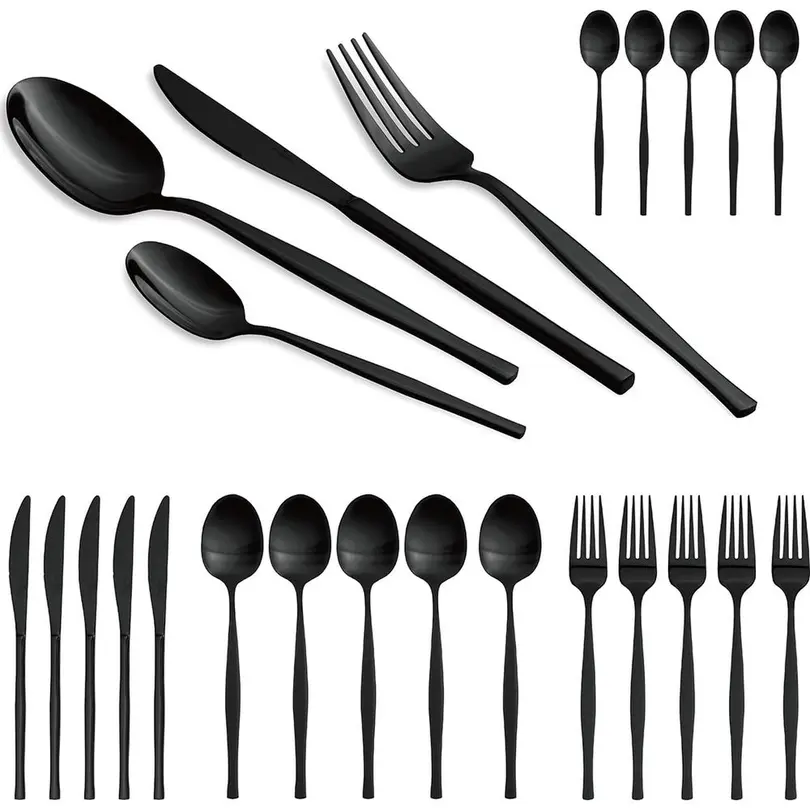 Besteckset 24-teilig Matte Black Collection