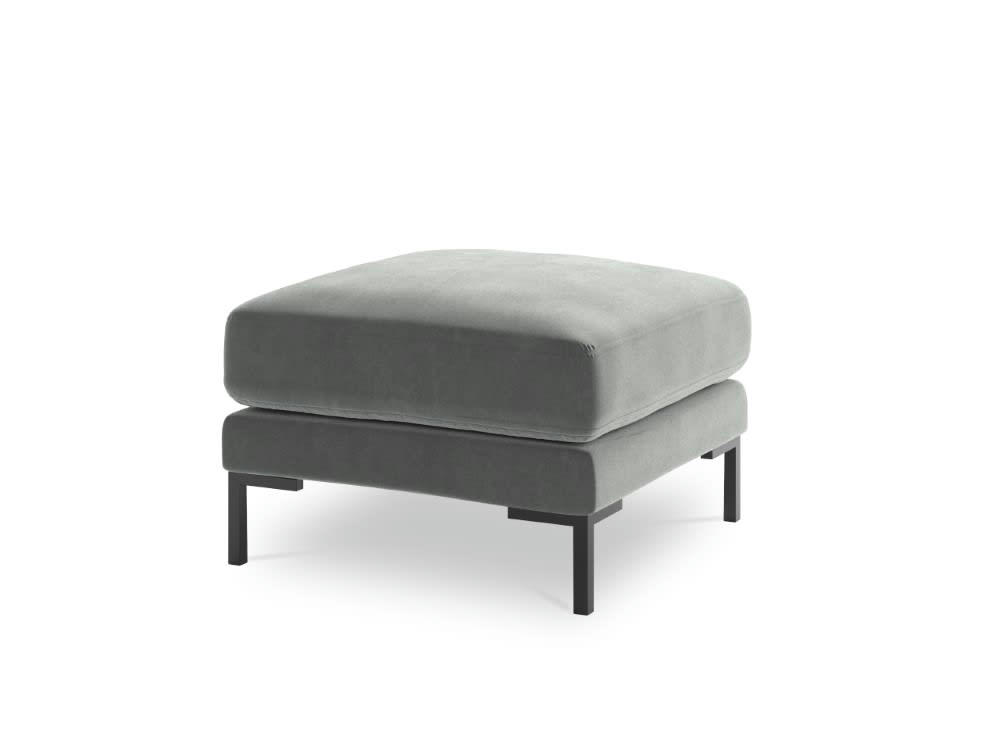 JADE - Pouf en velours gris
