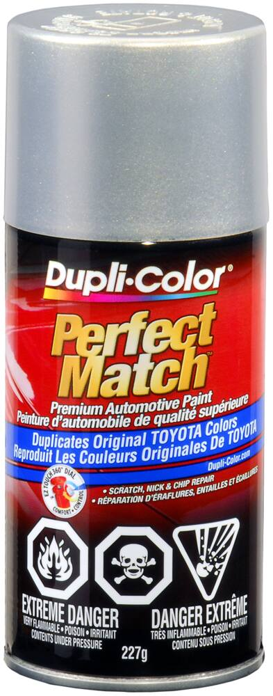 Dupli-Color Perfect Match Premium Acrylic Lacquer Automotive Aerosol Spray Paint, Silver Opal Metallic (1C4), 227-g