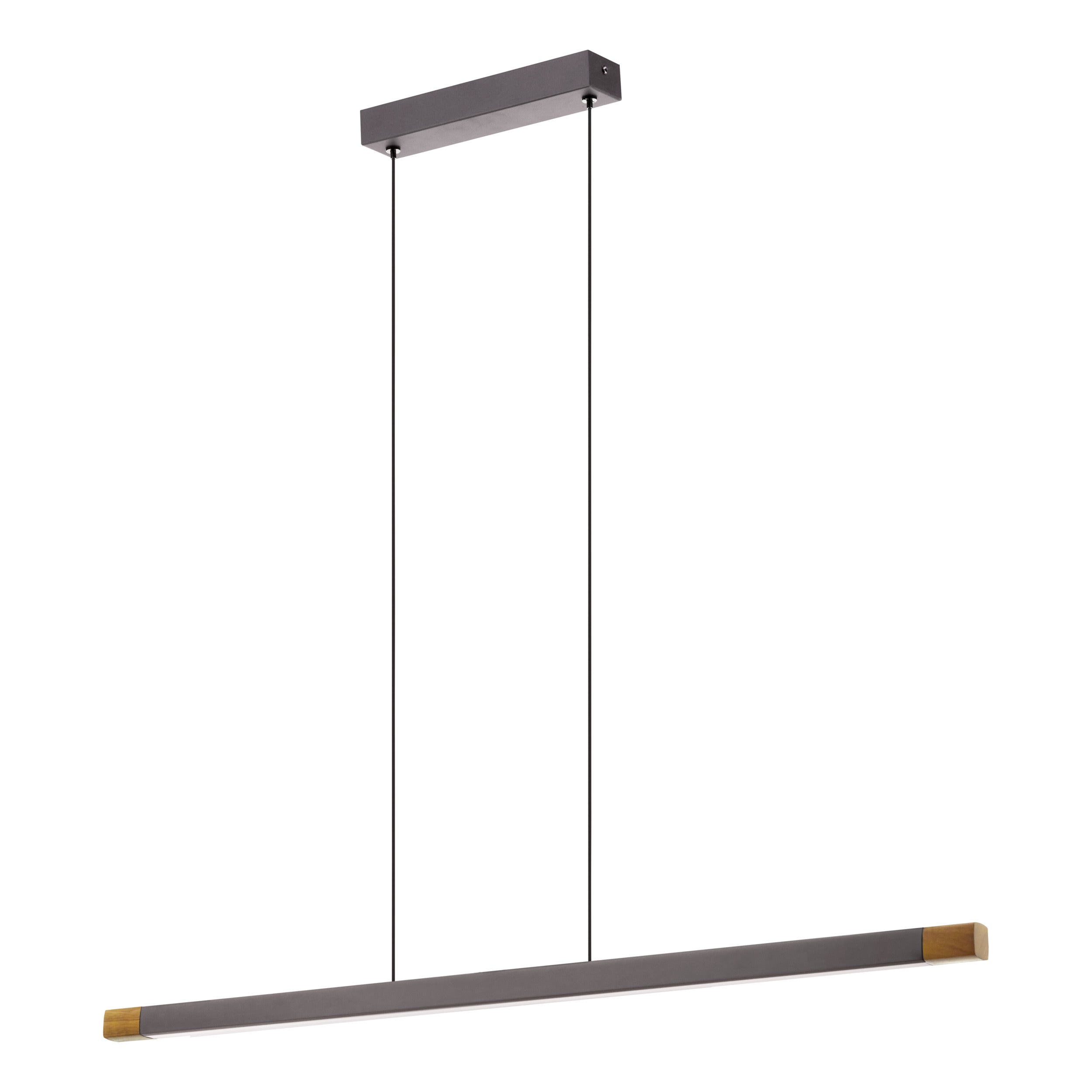 EGLO hanglamp Lisciana - led - 87,5 cm - grijs/bruin/wit - dimbaar