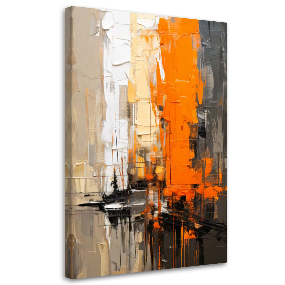 Feeby Obraz nowoczesny, Pomarańczowa Abstrakcja Nowoczesna 40x60