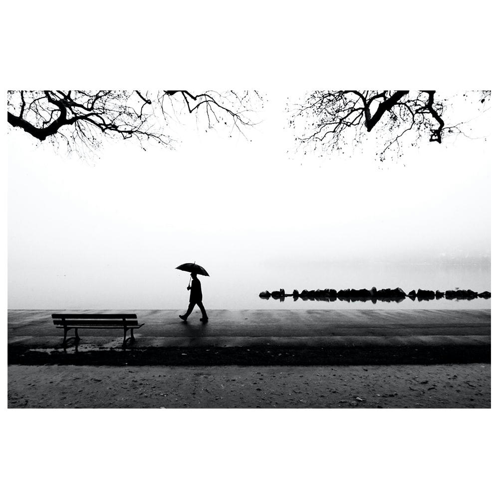 - Tableau promenade solitaire parmi les eaux 60x90cm