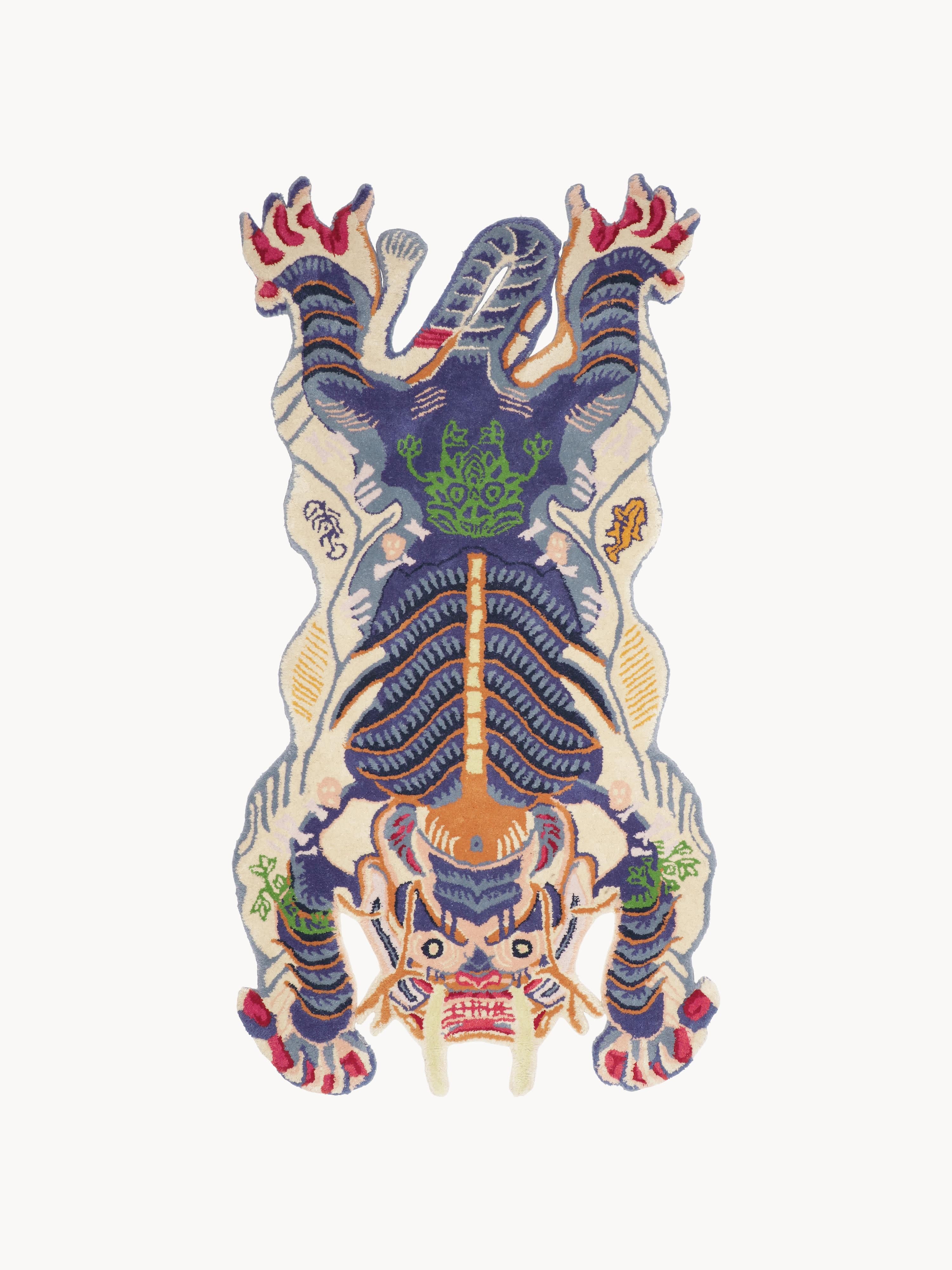 Handgetufteter Wollteppich Dragon