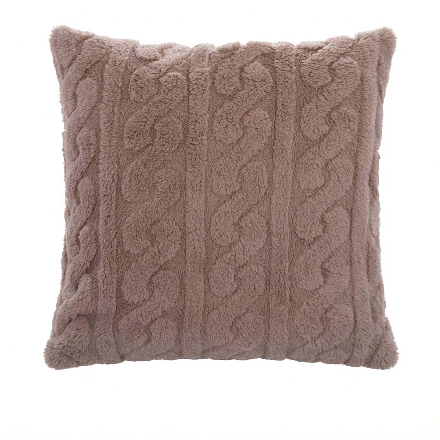 Cuscino arredo cammello jaquard sherpa 45x45 cm
