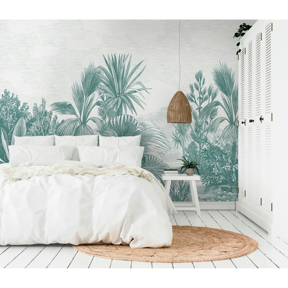 MADRAGUE - Papier peint panoramique motif imprimé Vert 480x280cm