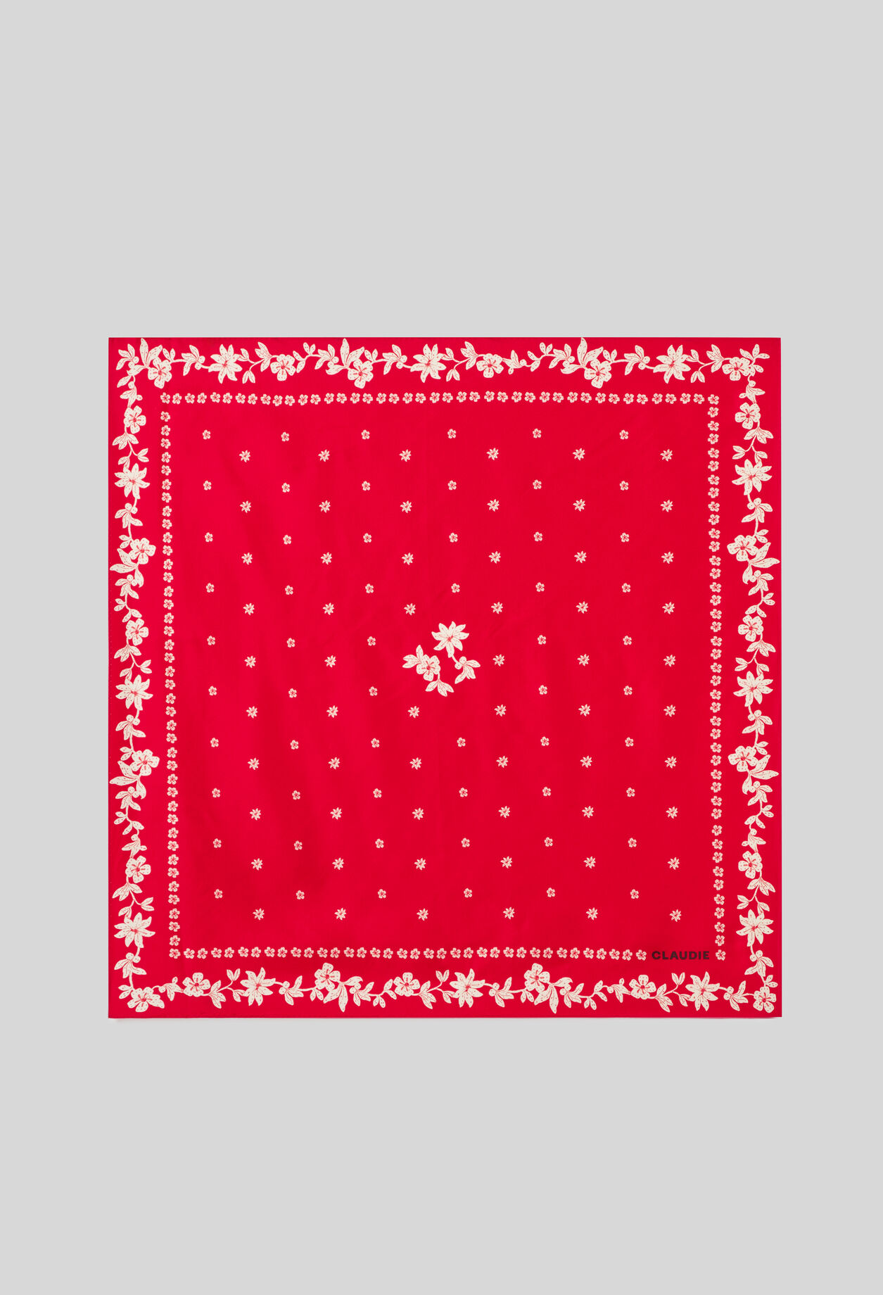 Foulard carré rouge