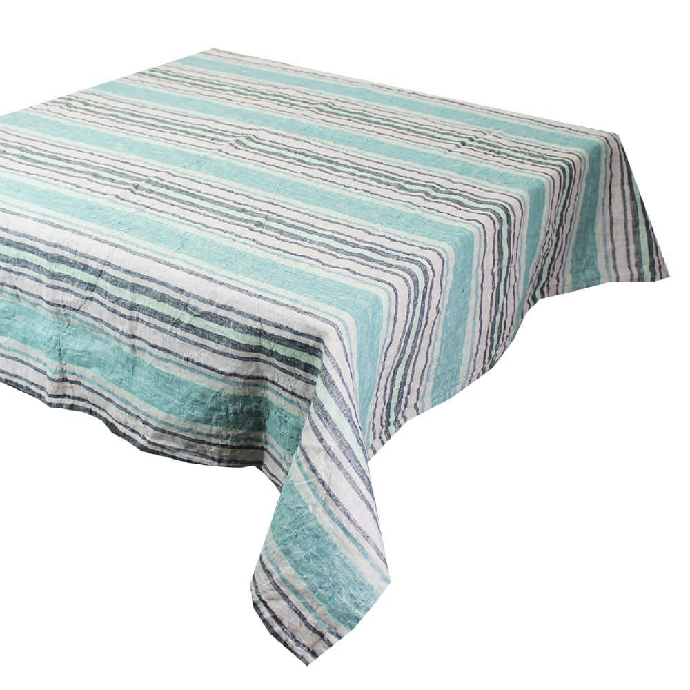 SOMBRILLA EMERAUDE - Nappe  pur lin vert 155x260