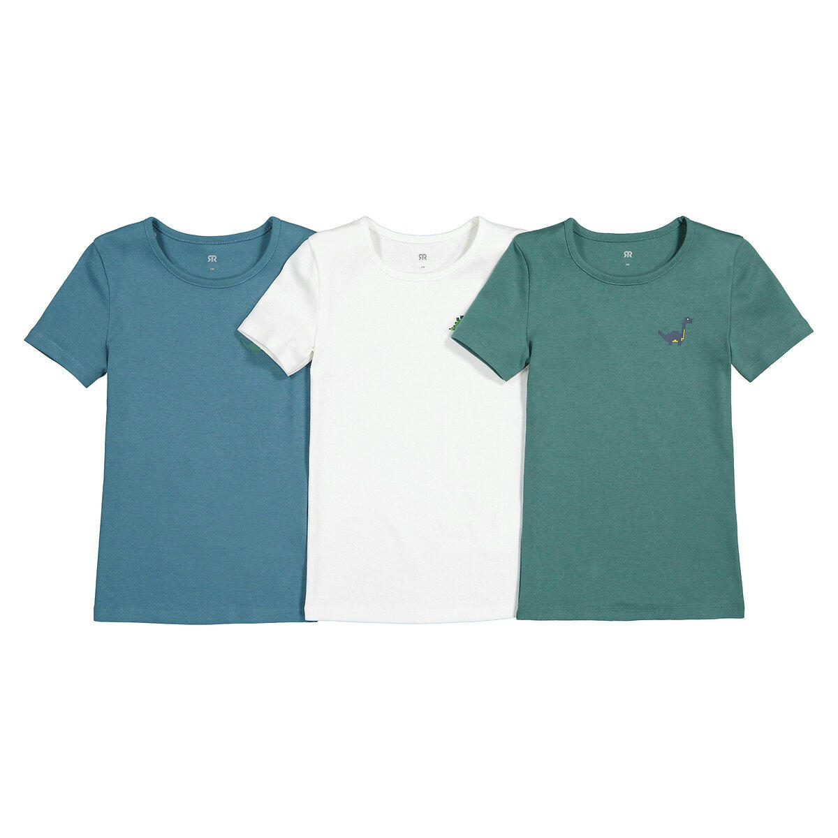 Lot de 3 T-shirts, dinosaure imprimé poitrine