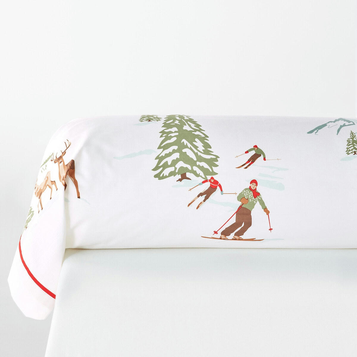 Taie de traversin en percale de coton, St Moritz