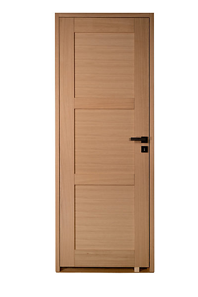 Bloc porte 3 Panneaux URSA bois chêne européen 2040 x 830 Droite