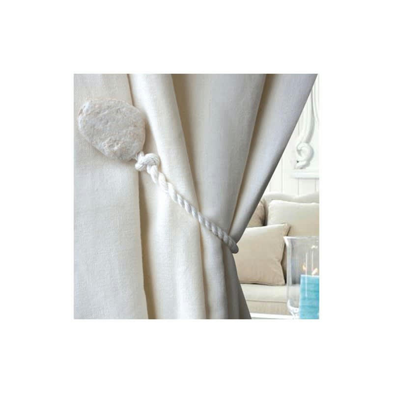 GALET - - Embrasse rideaux aimantée sans perçages - Écru