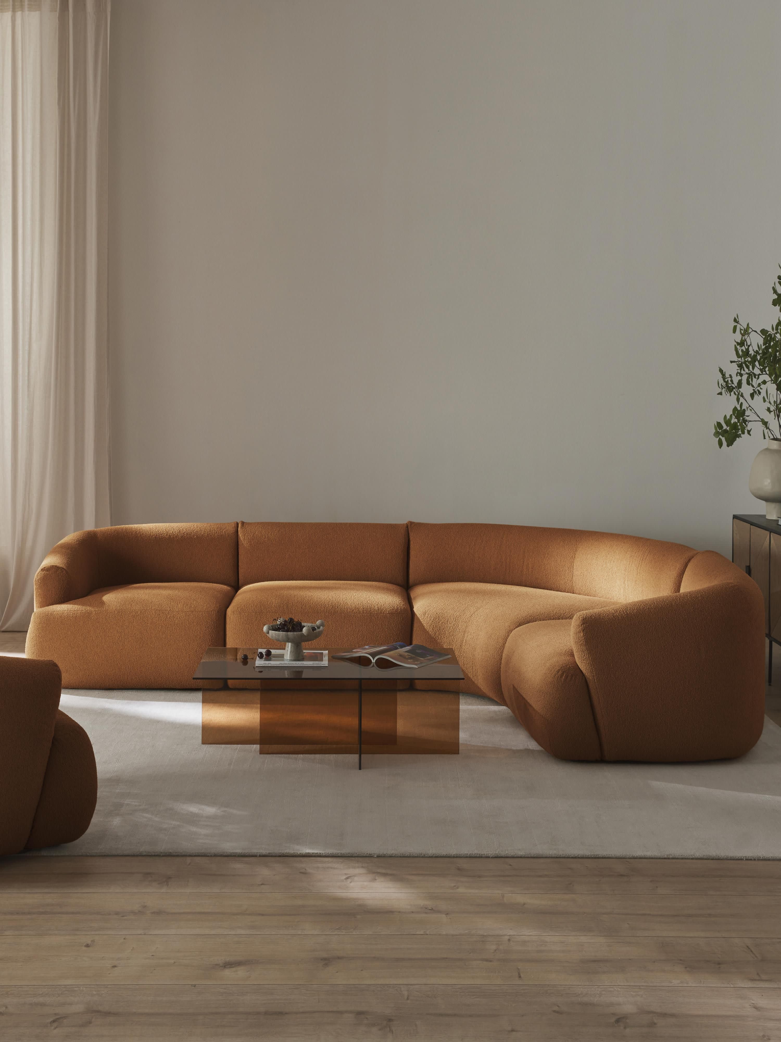 Modulares Bouclé-Ecksofa Sofia (4-Sitzer)