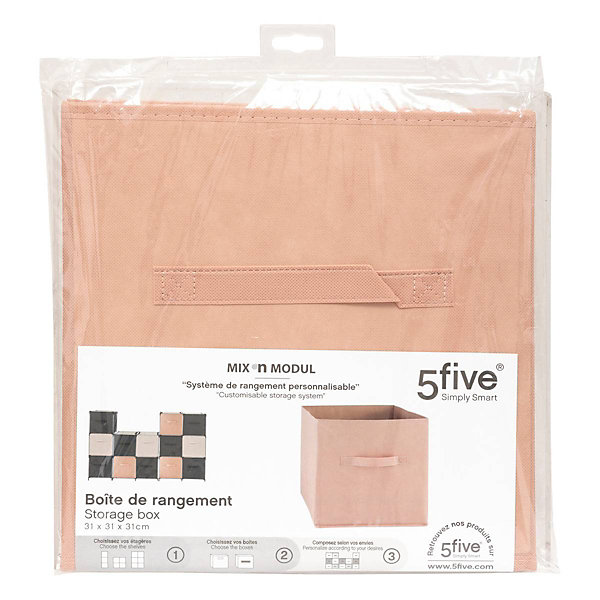 Boîte de rangement Mix 'n' Modul rose blush 31x31cm - Rose blush- 5five