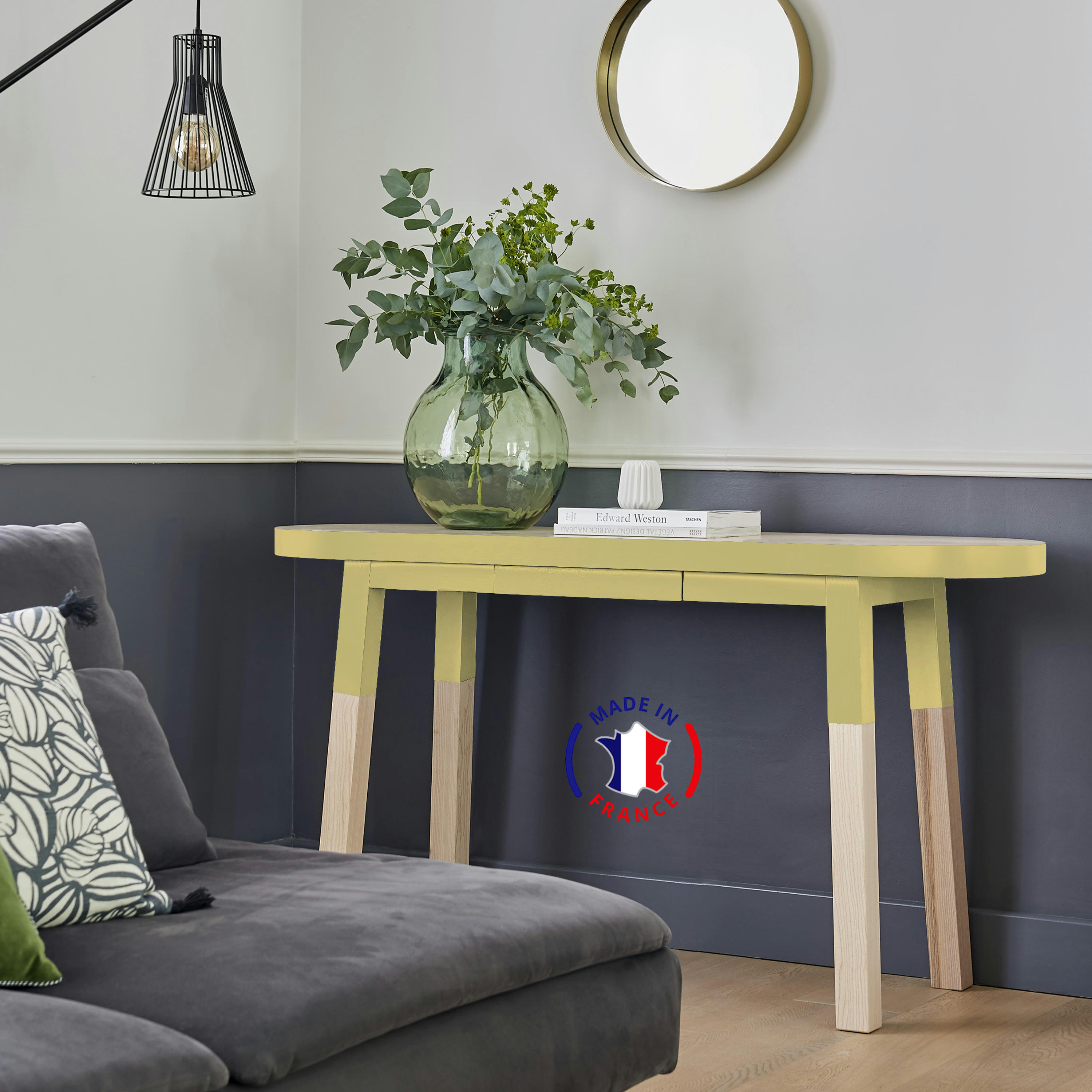 EGEE - Console ovale 140 cm, 100% frêne massif