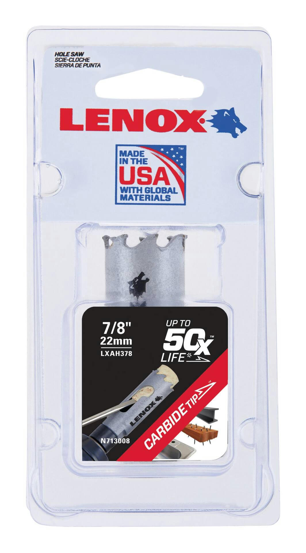 Lenox Carbide Tipped Hole Saw for Wood, Metal