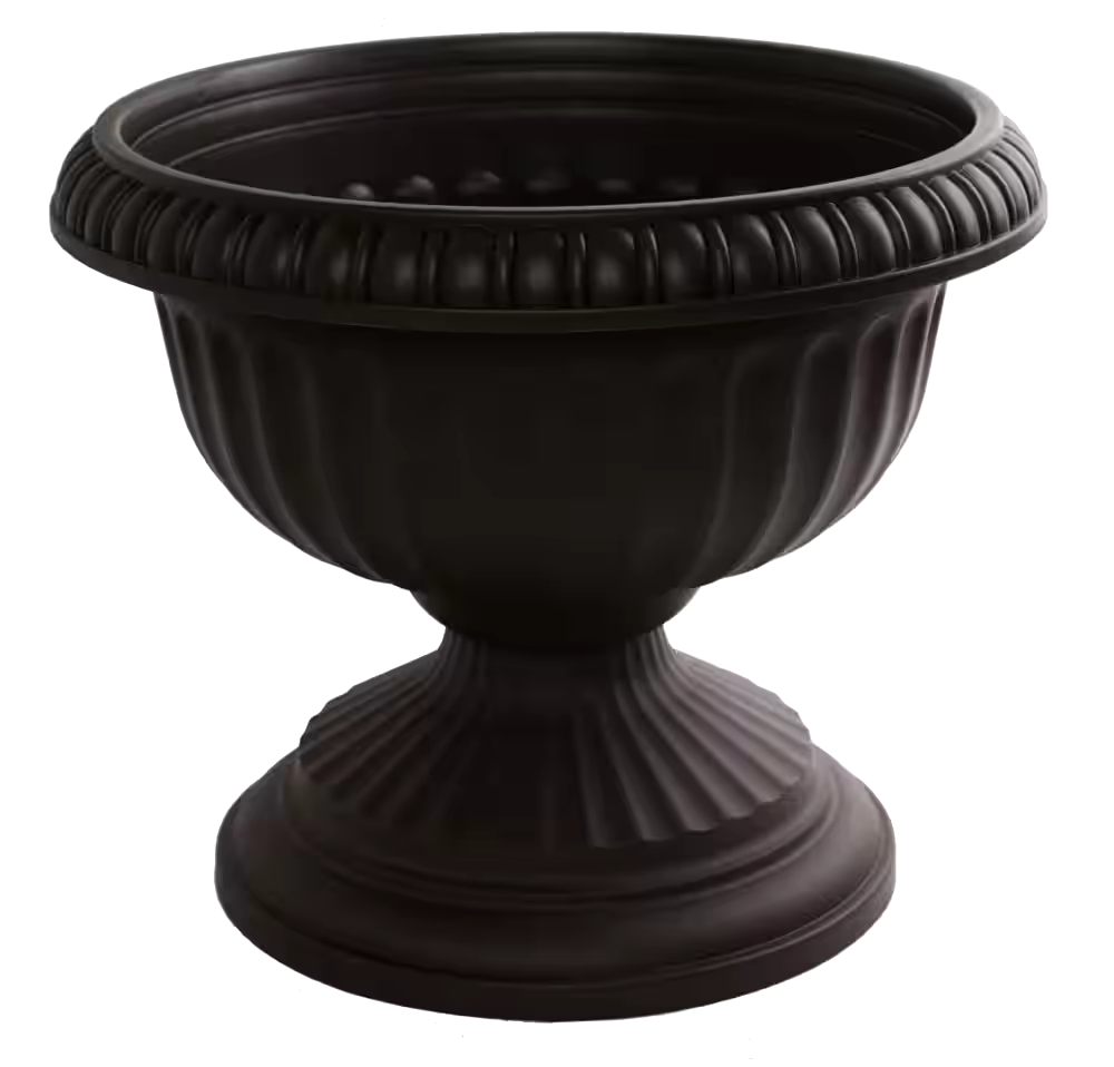 Bloem Grecian Urn Plastic Planter, Assorted Sizes, Black
