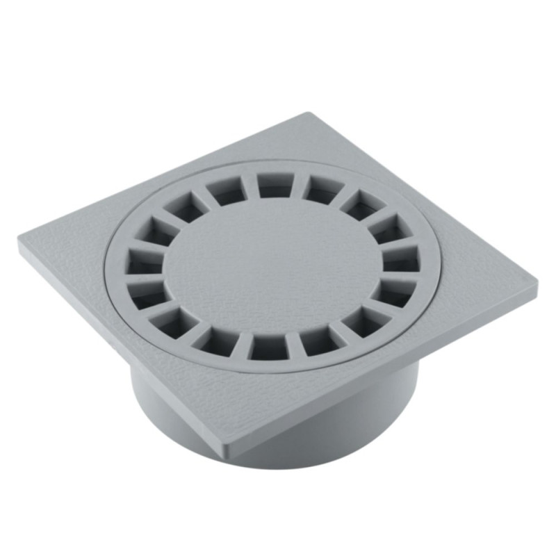 Siphon de cour gris 15 x 15 cm FITT