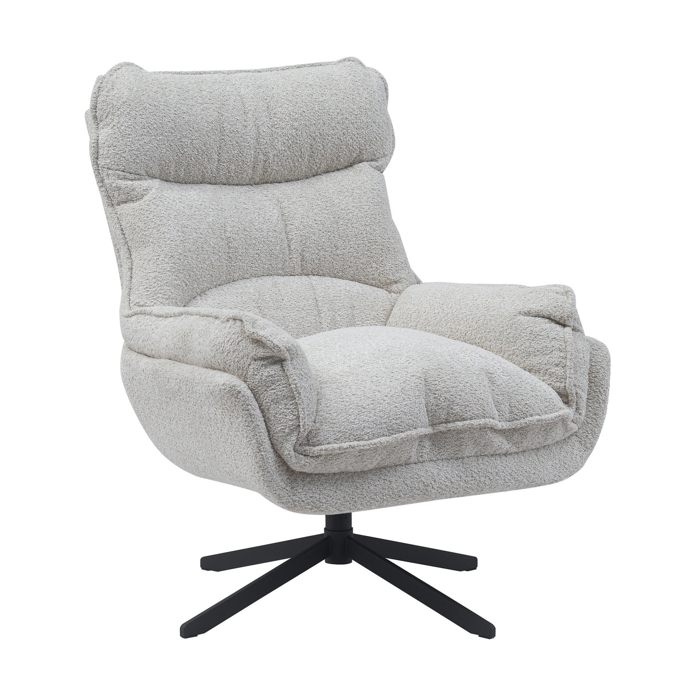 StarFurn Fauteuil Vera - Off-White Stof - Draaibaar - 82x95x96,5cm