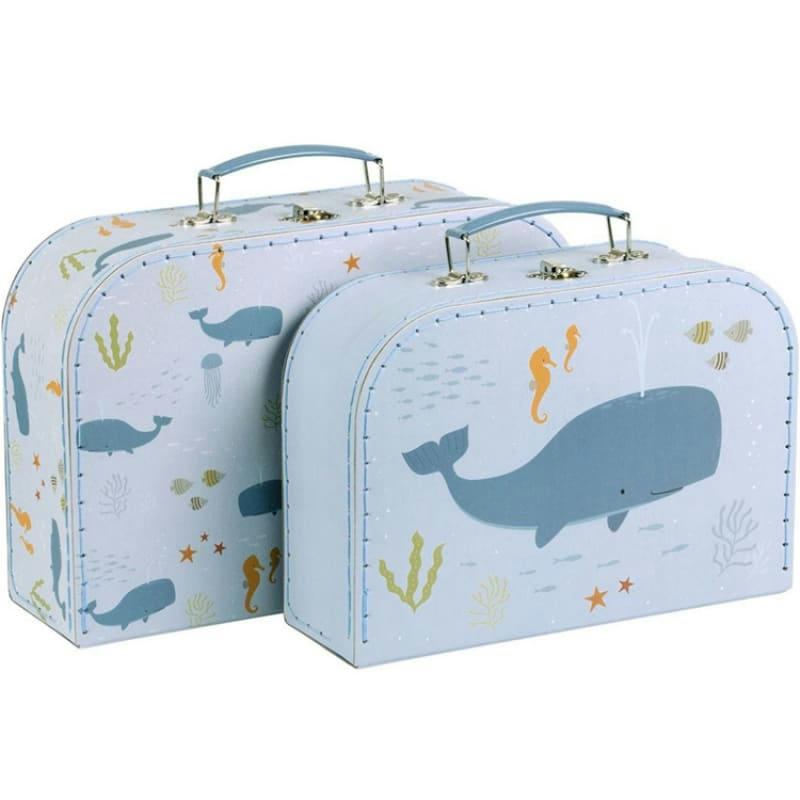 - Lot de 2 valisettes de rangement Océan
