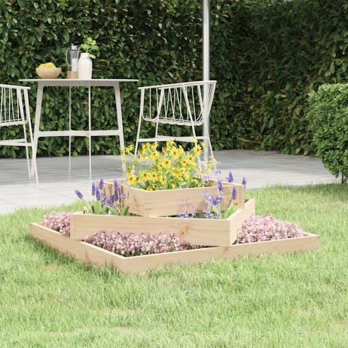 NNEVL Planter 83x83x27 cm Solid Wood Pine