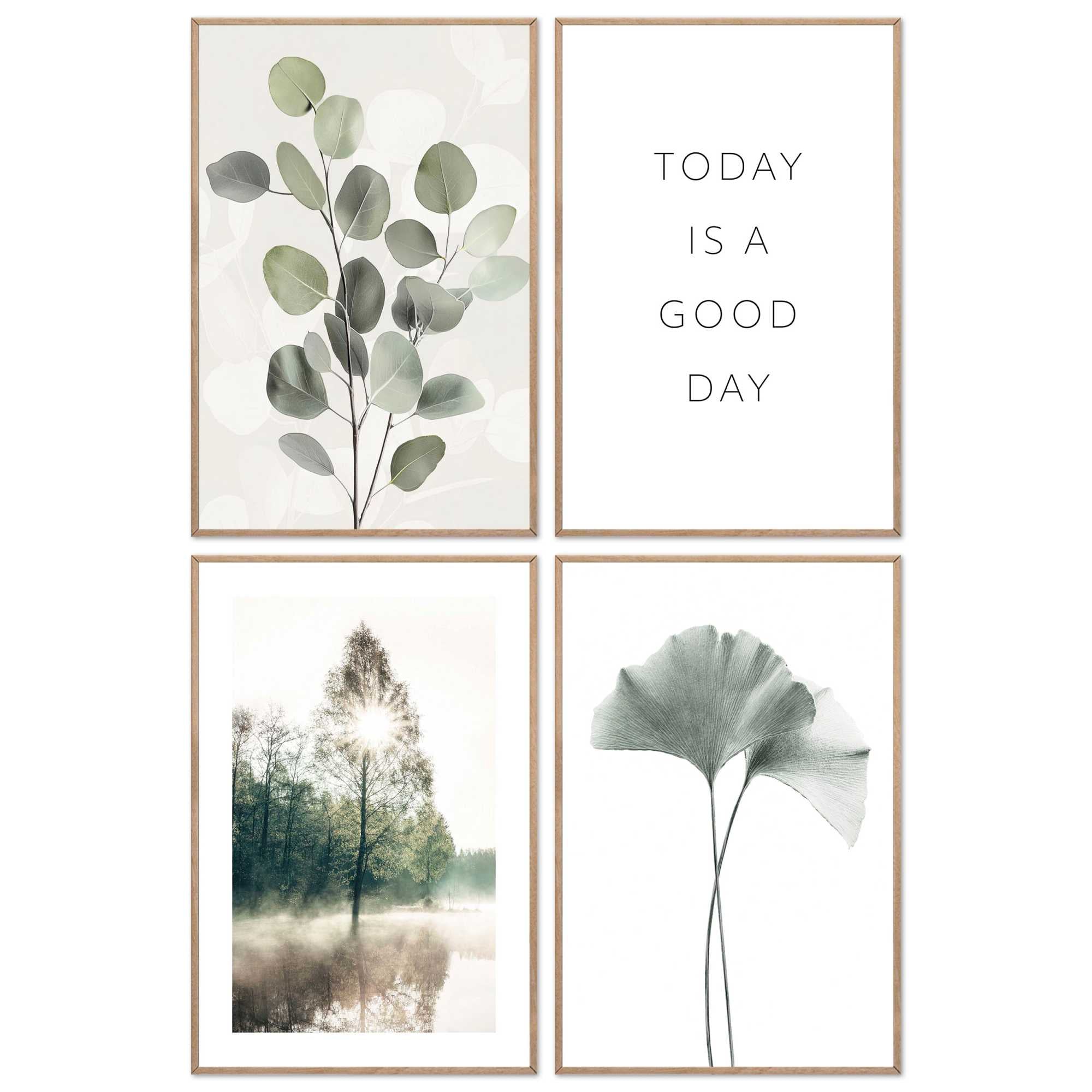 Reinders - Stil geluk - Wanddecoratieset 20x30 cm - Groen