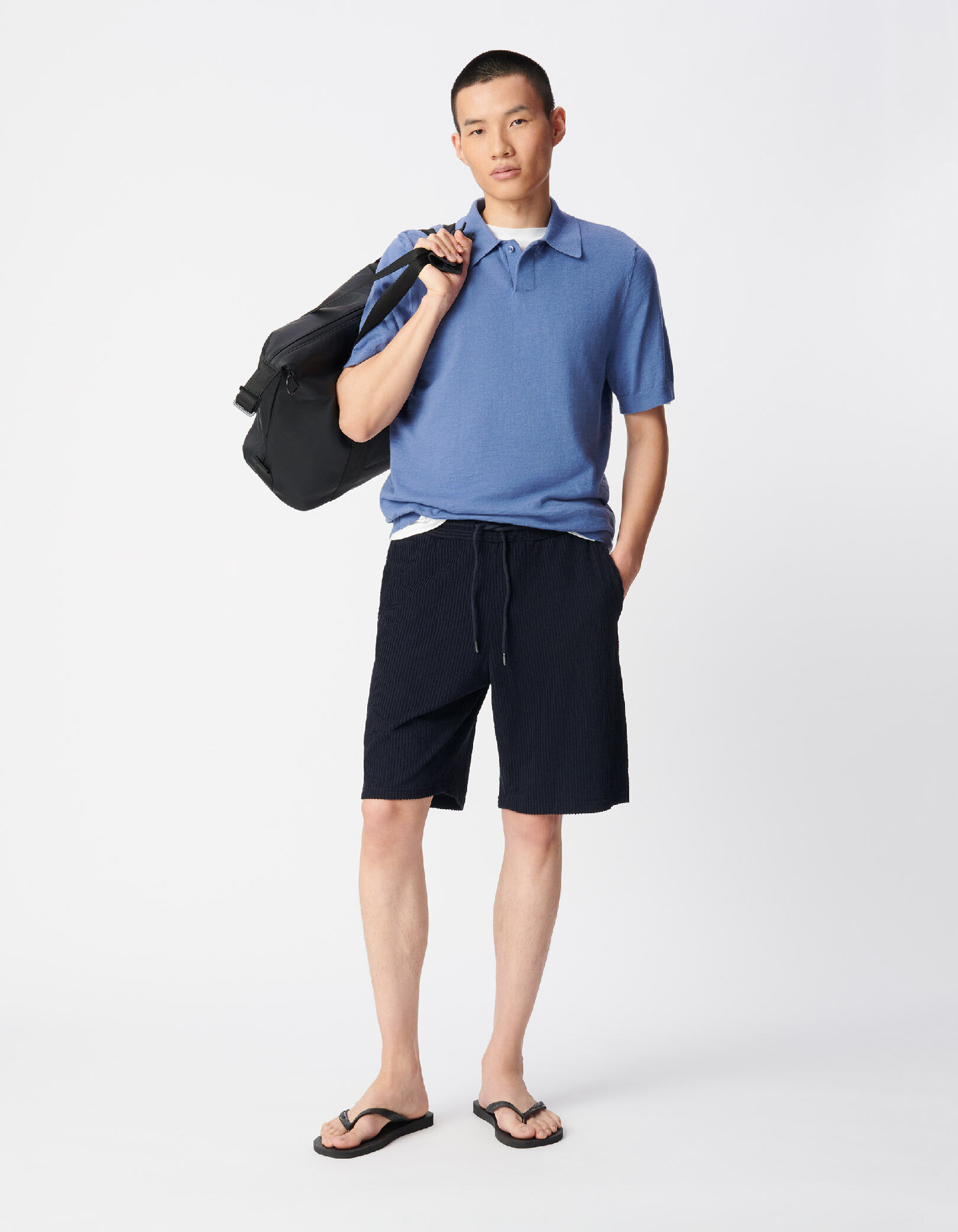 Bermuda marine éponge relief rayures Homme