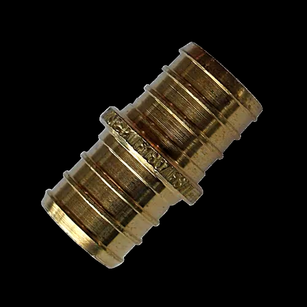 Waterline Solid Brass Coupling Fitting for PEX Pipe, 1/2-in