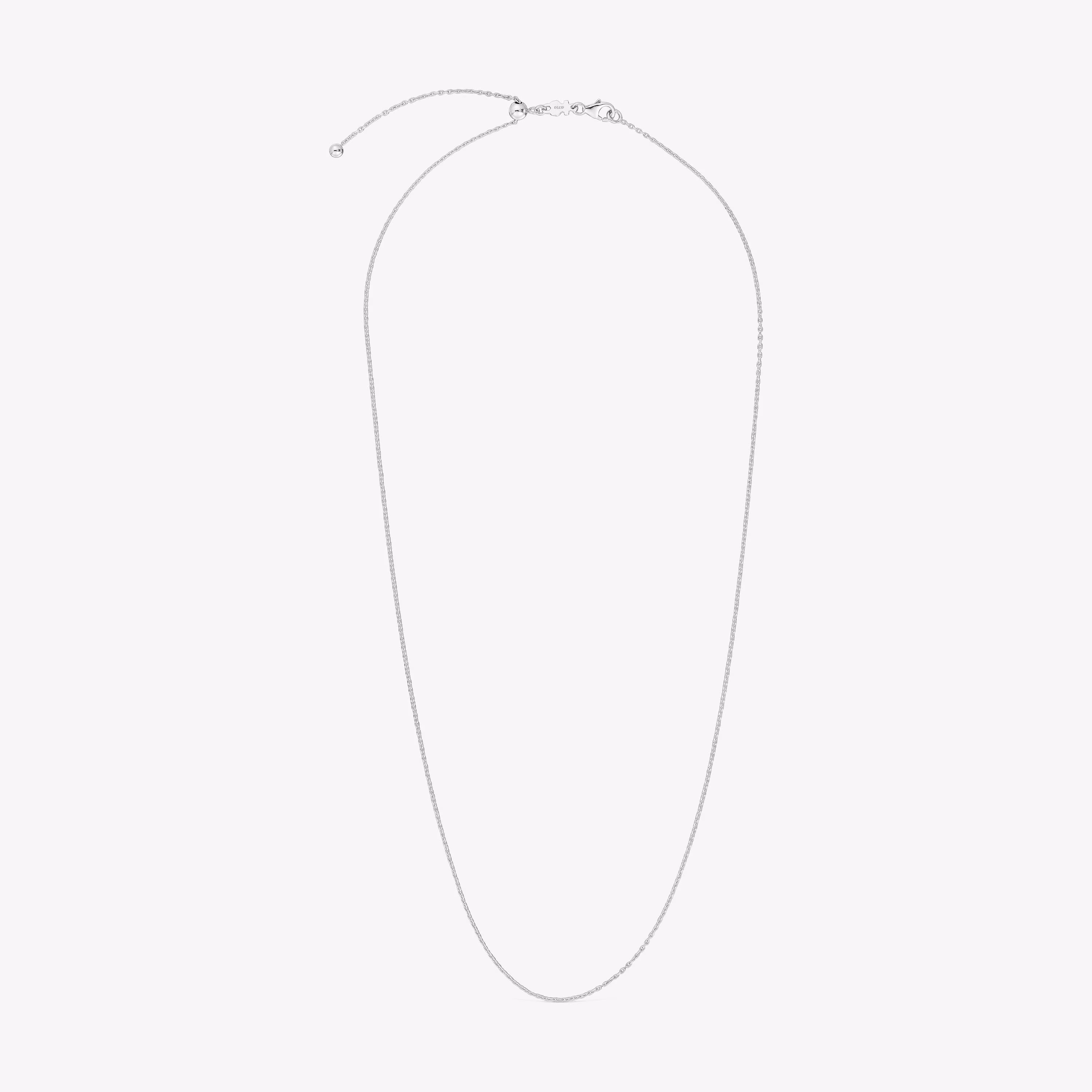 Gargantilla de oro blanco 50 cm Basics