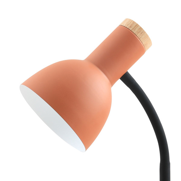 Lampka biurkowapomarańczowo-czarna SENZA 1xE27x5W wys:36cm Italux