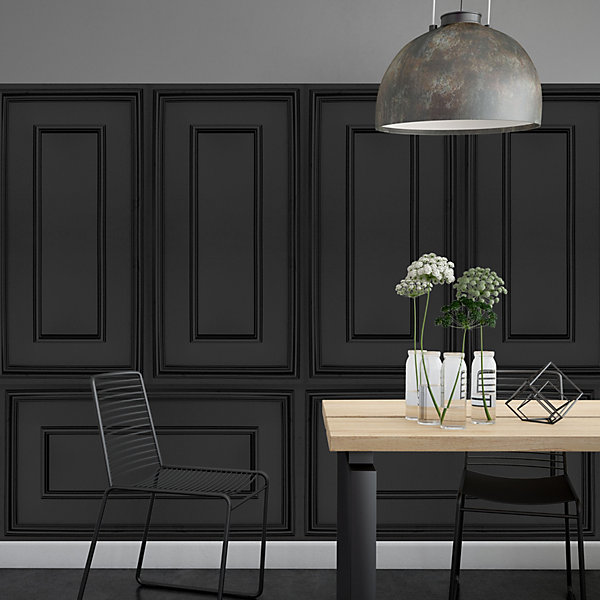Panneaux de plafond et panneaux muraux Decoratif Rama Noir 4m² / 8pièces