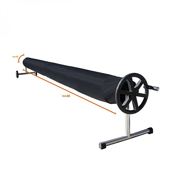 Couverture, Bâche de protection pour enrouleur de piscine - 4.80 m - Noir - Linxor