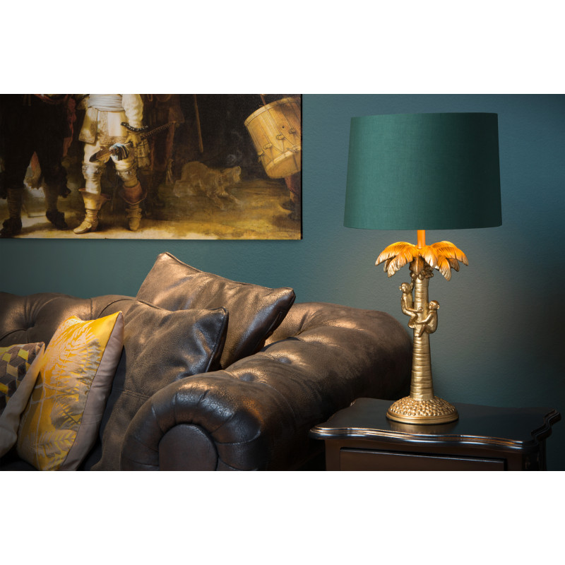Lampe à poser Coconut verte et dorée E27 40 W LUCIDE