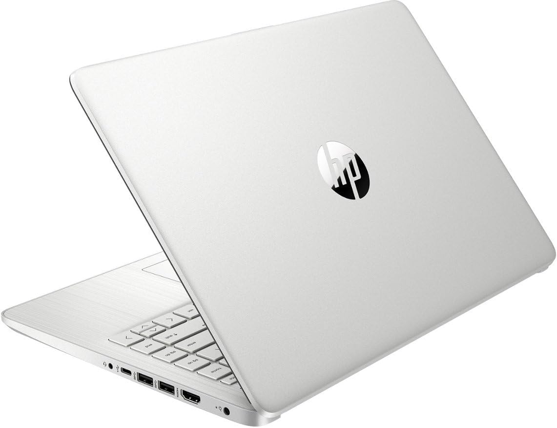 HP 14 HD Student Business Laptop  Intel Quad-Core N4120  16GB RAM  384GB Storage  (128GB eMMC+256GB SD Card)  1 Year Office 365  Slim Design  Webcam  HDMI  Bluetooth  WiFi  Win 11 S  Silver