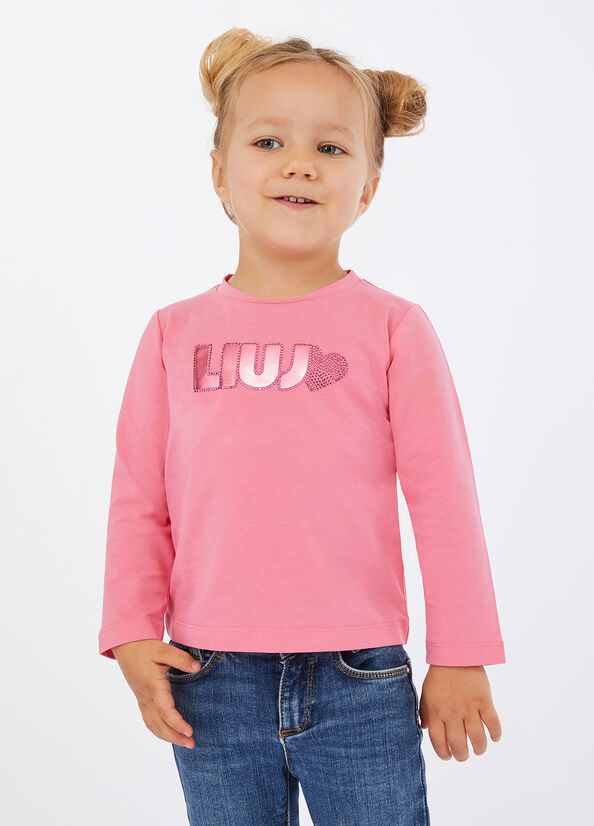 T-shirt in cotone con logo