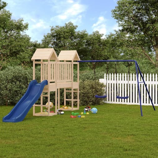 NNEVL Outdoor Playset Solid Wood Pine