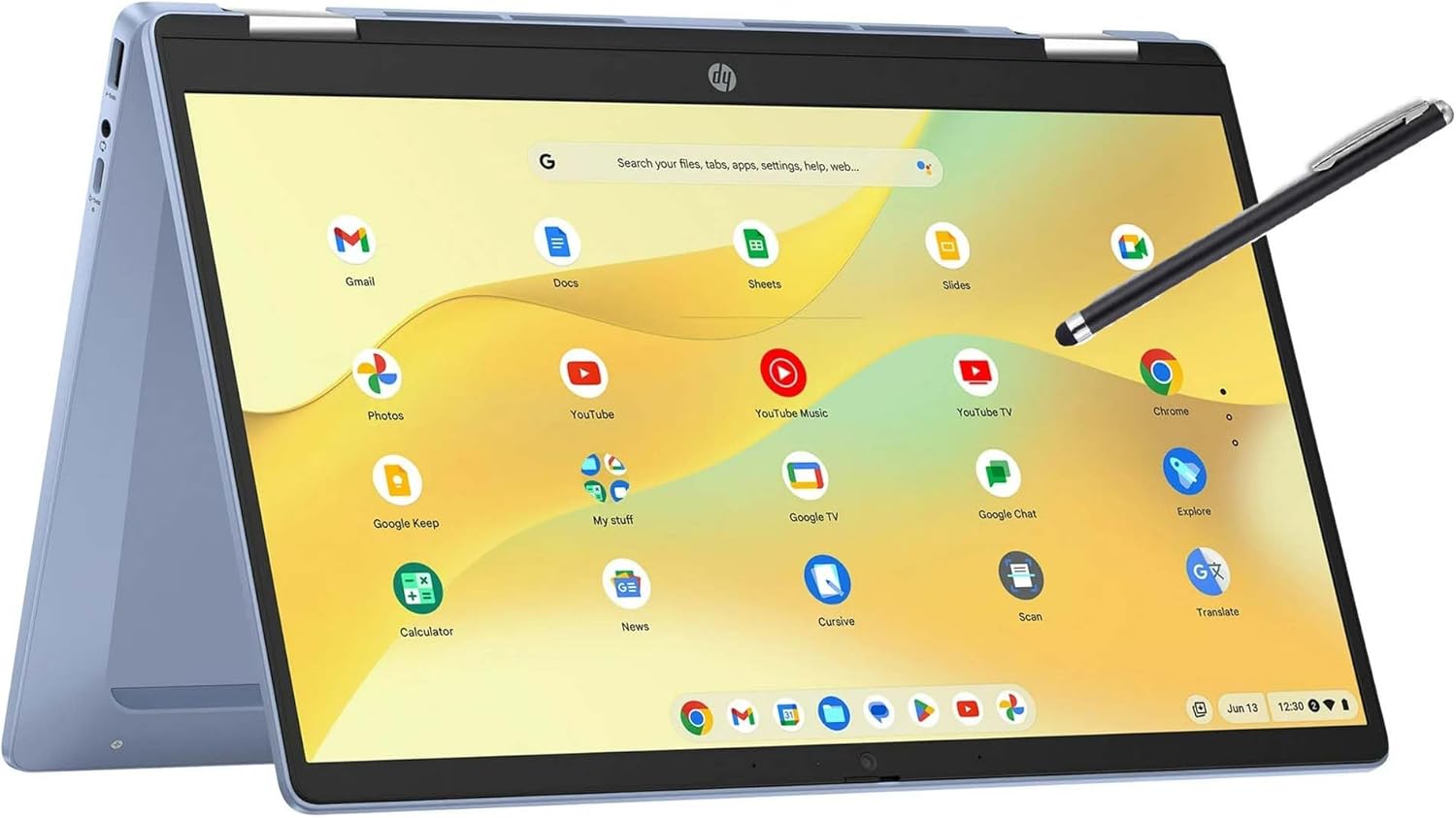 HP Convertible 2-in-1 Chromebook in Blue 14 Touch FHD Intel 4-Core up to 3.40GHz 4GB Ram 64GB Storage 4K Graphics Super-Fast WiFi Chrome OS (14b - Renewed)
